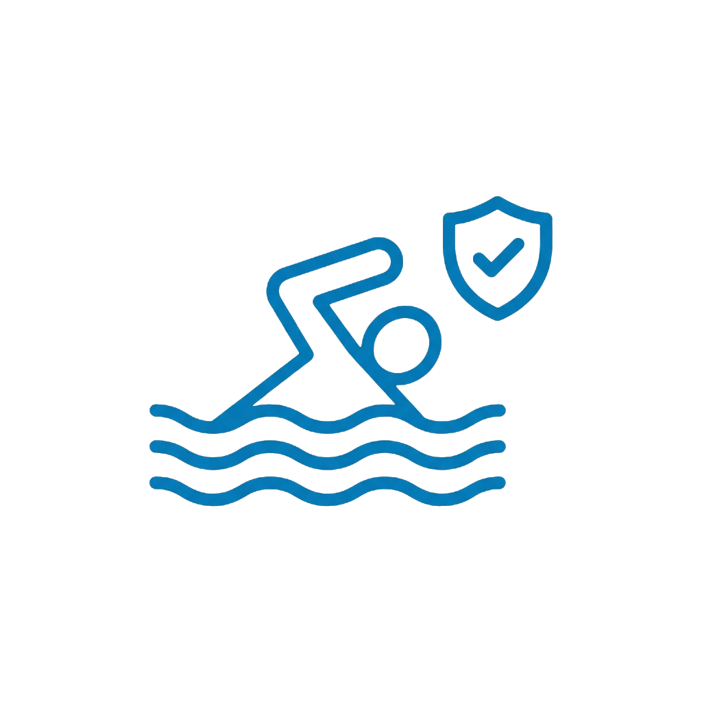 Swimming in the Atlantic ocean in Jho'La Surf Camp Lagos